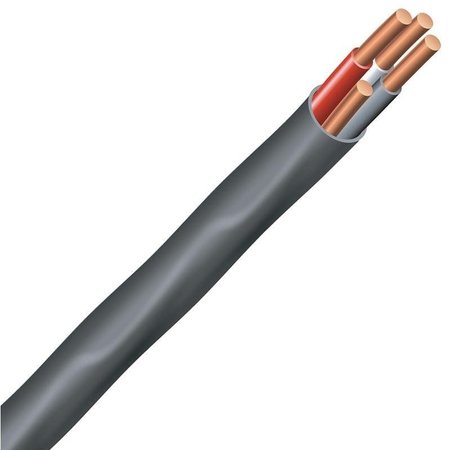 SOUTHWIRE Sheathed Cable, 6 AWG Wire, 3 Conductor, 500 ft L, Copper Conductor, PVC Insulation 6/3NM-W/GX500